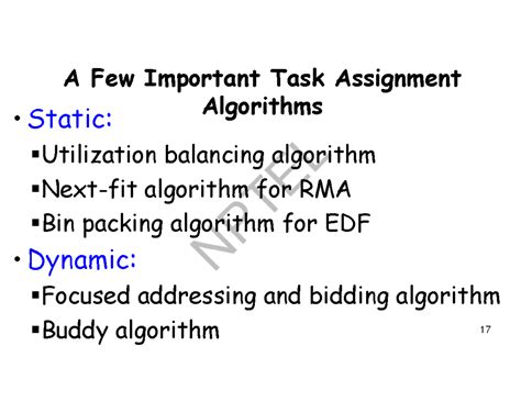 RM Week 4 Lecture Notes: Task Assignment Algorithms & RTOS Requirements ...