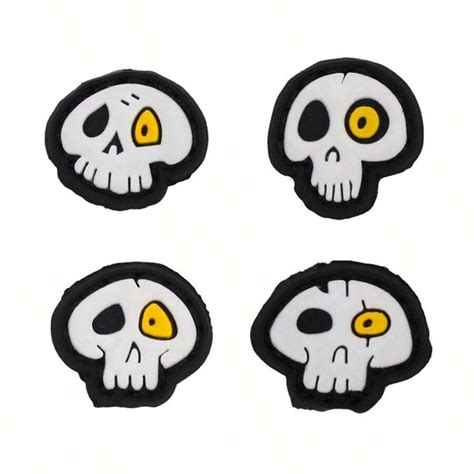 1pc Skull Design 3D PVC Hook And Loop Patch Badge, Suitable For ...