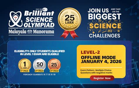 BRILLIANT SCIENCE OLYMPIAD (BSO) 2026 POWERED BY- Malayala Manorama ...