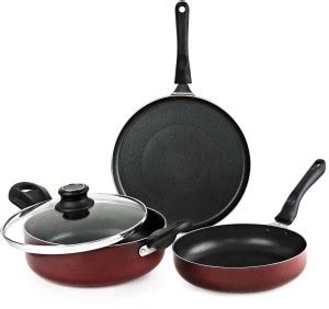Buyer 3 piece non stick set of tawa fry pan with kadai and dosa tawa ...