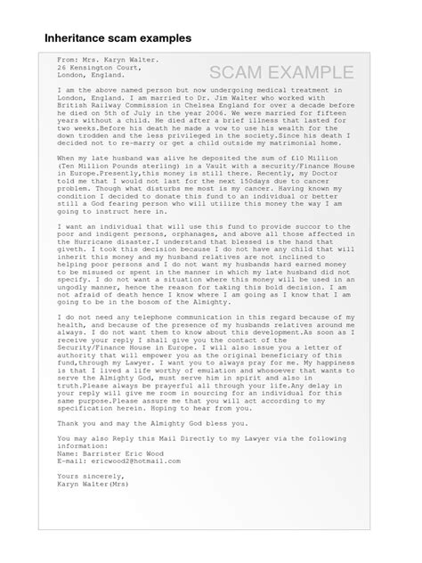 Image result for Inheritance Scam