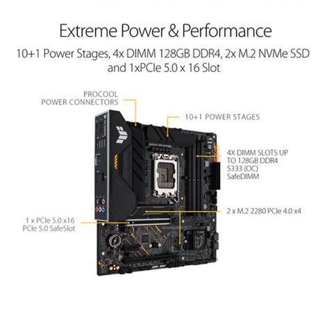 Asus TUF Gaming B660M-PLUS D4 | LGA 1700 | M-ATX Motherboard