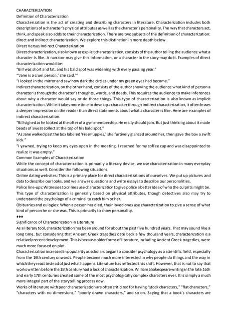 Characterization 的图像结果