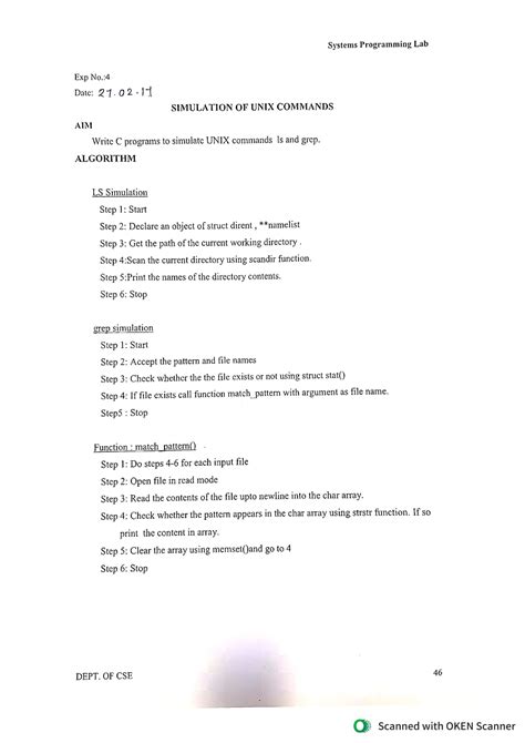 Simulation of Unix commands - Computer Science - Studocu