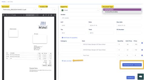Convert Invoice to Excel 的图像结果