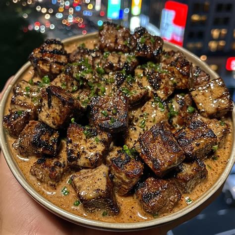 Korean BBQ Beef Cubes with Spicy Garlic Sauce - Lora Chef