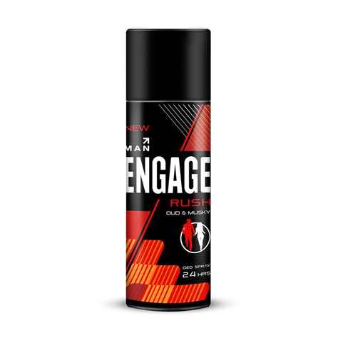 Buy Engage Rush Deodorant For Men, Fruity & Sweet, Skin Friendly, Long ...