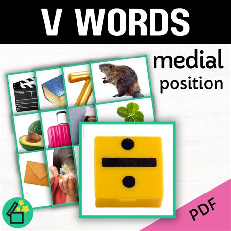 V Words | Words with V in the middle | Speech Therapy Resources | pdf ...