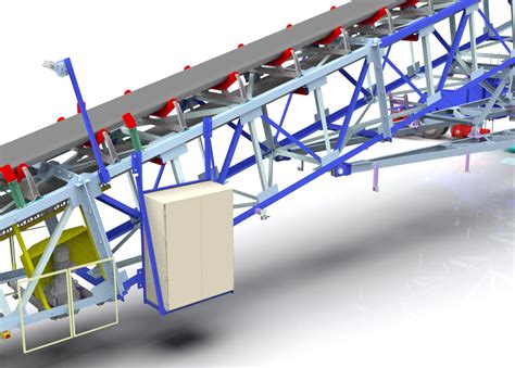 Super detailed 3D design of mine telescopic belt conveyor