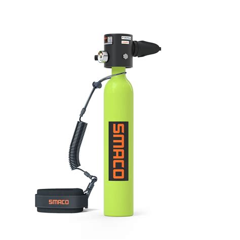 SMACO Mini Scuba Tank 0.5L Portable Scuba Diving Tank Support 6-12 Minutes Underwater Breathe ...