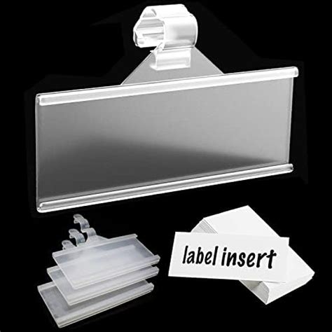 Label Holder 120 Count | Easy Clip Plastic Wire Shelf Labels | Strong ...