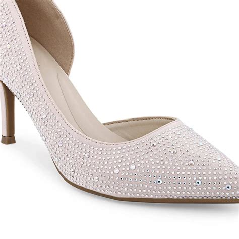 Buy Victoria Diamond Studded Slim Pink Pumps | Lino Perros