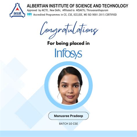 Placed at Infosys – AISAT Engineering College