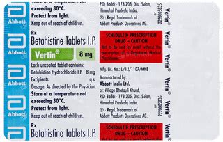 Vertin Tablet – Inner Ear Disorder Relief | Buy Online