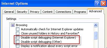What Is Disable Script Debugging 的图像结果