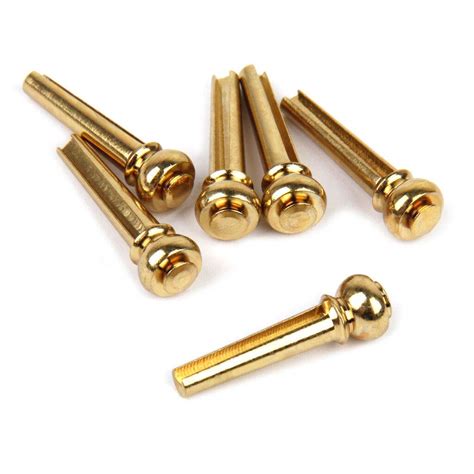 6pcs Copper Guitar Bridge Pins for Acoustic Guitar Metal String End Peg ...