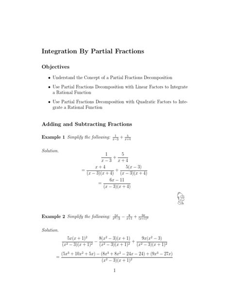 Image result for Integration by Partial Fraction Complex Example