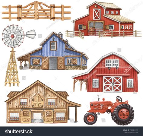 Vintage Barn Clip Art