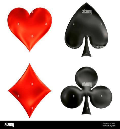 Black playing cards with white symbols. Symbols of playing cards ...