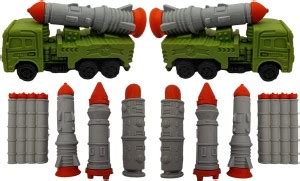 Flipkart.com | WHITE POPCORN Missile Launcher Pencil Eraser Set for ...