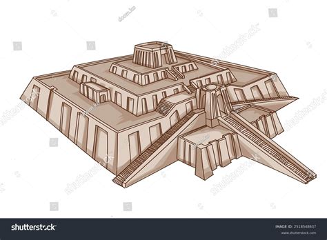 Ziggurat Of Ur Sketch
