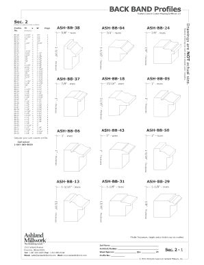 Fillable Online BACK BAND Profiles - Ashland Millwork Fax Email Print ...