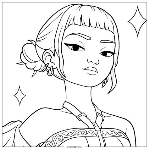 Free Zoey Coloring Pages – KPop Demon Hunters (Printable PDF & PNG, No Login)