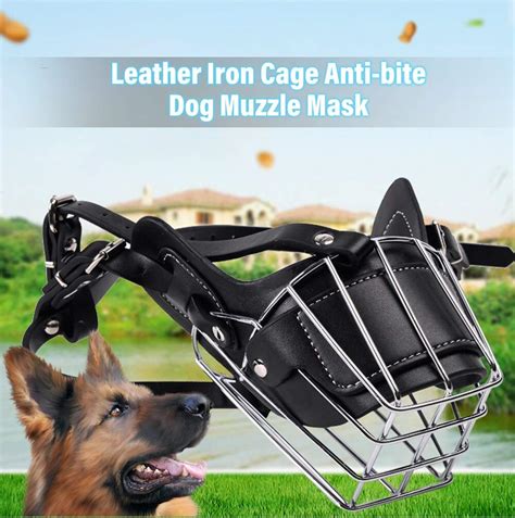 Western Era Adjustable Strap Iron Wire Muzzle for Pet Safety Collar for ...
