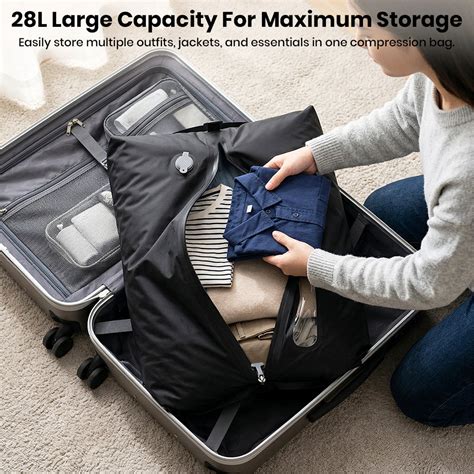 TECPHILE Vacuum Compression Storage Bags Waterproof for Travel & Home ...
