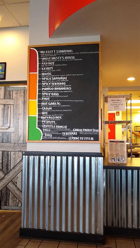 Menu at CD's Wings restaurant, Westminster