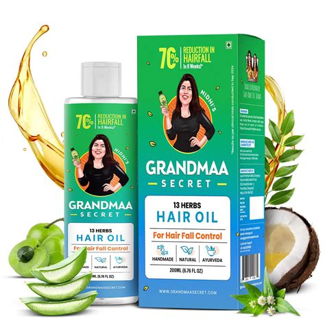Buy NIDHI’S GRANDMAA SECRET 13 Herbs Hair Oil for Hair Growth & Hair ...