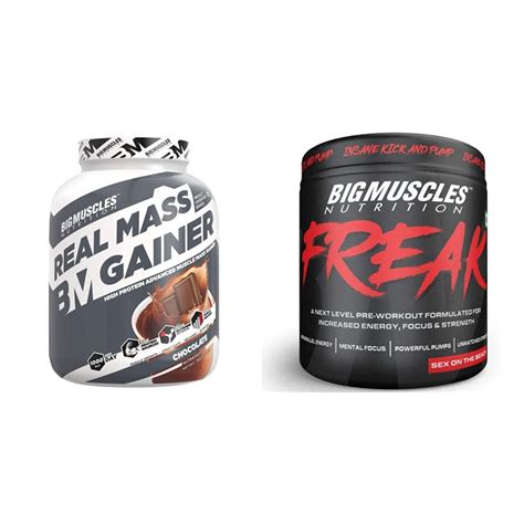 Bigmuscles Nutrition Real Mass Gainer Powder [ Pack of 3Kg, Chocolate ...