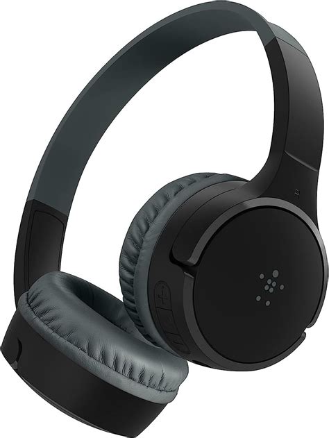 Belkin Wireless On-Ear Kids Headphones with Mic, Safe Sound Limit, 30 ...