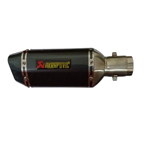 RA ACCESSORIES Akrapovic Silencer Universal Quad Cut, Carbon Stainless ...