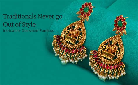 Yellow Chimes Ethnic Traditional Moti Kundan Jadau Chandbali Earrings ...