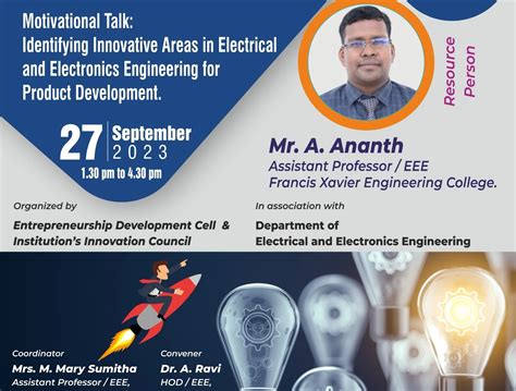 Motivational talk: Identifying Innovative areas in Electrical and ...