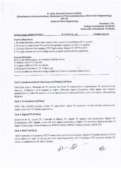 7th Sem Syllabus Electronics Engineering compressed - B. Tech. Seventh ...