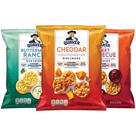 Amazon Lowest Price: 30 Count Quaker Rice Crisps, Gluten Free, 3 Flavor ...