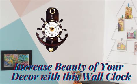 Buy Mishty Plastic Abstract Pendulum Wall Clock (Brown,15Wx67Lx146H ...
