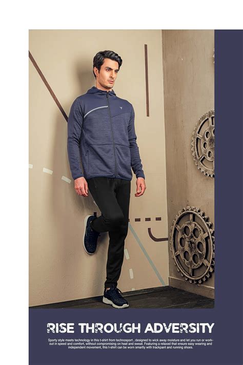 Technosport Full Sleeve Dry Fit Melange Hoodie Jacket for Men PL-74 (S ...