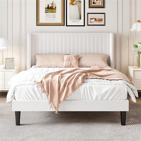 SHACERLIN SHA CERLIN Queen Size Velvet Bed Frame with Vertical India | Ubuy