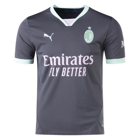 Puma AC Milan Third Jersey 24/25 (Shadow Gray/Fresh Mint) - Soccer ...