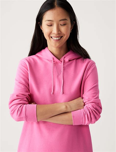 Buy Jersey Hooded Knee Length Jumper Dress at Marks & Spencer