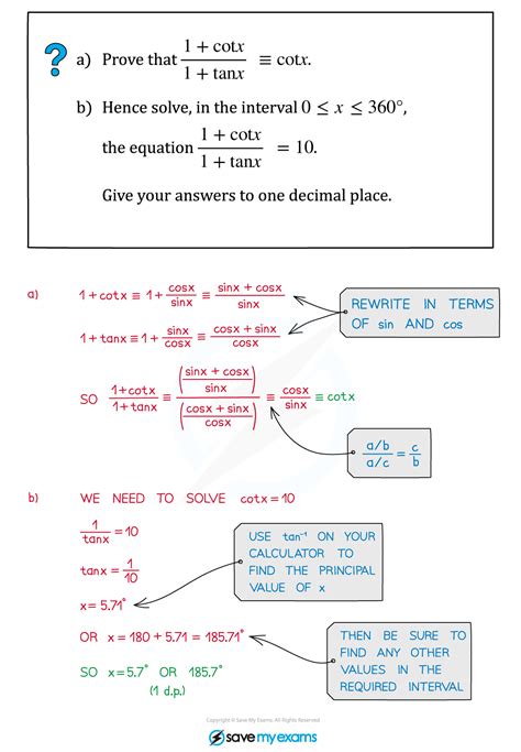 Definitions of Reciprocal Trigonometric Functions | Cambridge (CIE) A ...