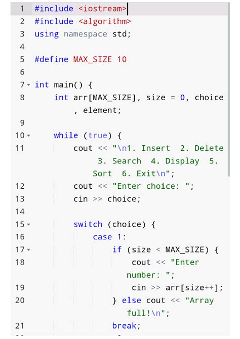 OODP week 2 Tutorial - 1 2 3 using namespace 4 5 MAX_SIZE 10 6 7 int ...