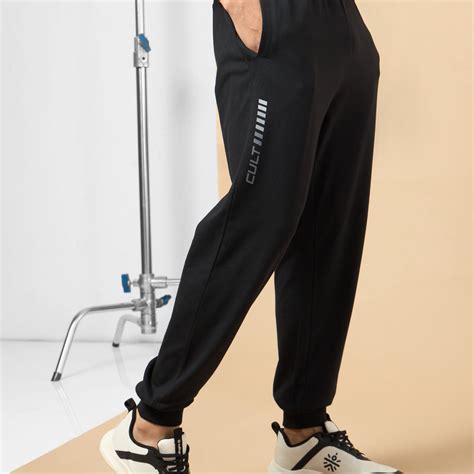 Buy Men's Black Cult Training Joggers Online in India | Cult Store