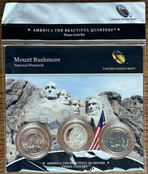 2013 Mount Rushmore National Memorial Quarter PDS ATB Sealed 3 Coin Set ...