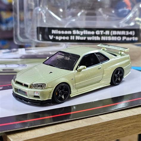 HOT WHEELS PREMIUM NISSAN SKYLINE GT-R R34 WITH NISMO PART SCALE.1:43 ...