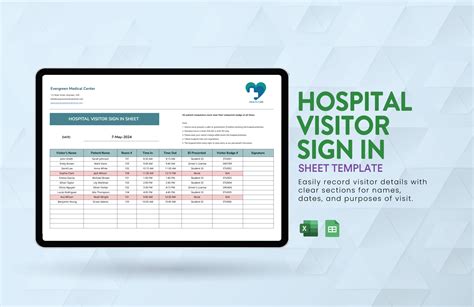 Restroom Sign in Sheet Template in Excel, Google Sheets - Download ...