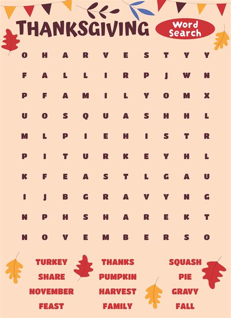 Thanksgiving Word Search Difficult - 12 Free PDF Printables | Printablee